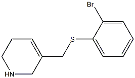 5-(((2-broMophenyl)thio)Methyl)-1,2,3,6-tetrahydropyridine Structure