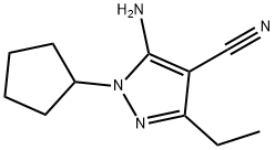 5-aMino-1-cyclopentyl-3-ethyl-1H-pyrazole-4-carbonitrile 구조식 이미지