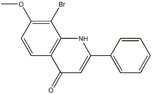 8-broMo-7-Methoxy-2-phenylquinolin-4(1H)-one Structure