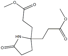 diMethyl 3,3'-(5-oxopyrrolidine-2,2-diyl)dipropanoate Structure
