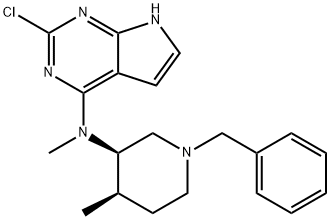 N-((3R,4R)-1-benzyl-4-Methylpiperidin-3-yl)-2-chloro-N-Methyl-7H-pyrrolo[2,3-d]pyriMidin-4-aMine Structure