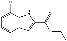 Ethyl 7-chloroindole-2-carboxylate 구조식 이미지