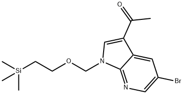 1-(5-broMo-1-((2-(triMethylsilyl)ethoxy)Methyl)-1H-pyrrolo[2,3-b]pyridin-3-yl)ethanone Structure