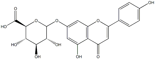 apigenin-7-O-glucronide 구조식 이미지