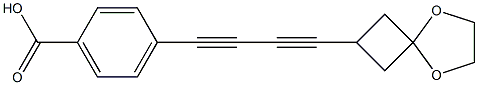 4-[4-(5,8-Dioxa-spiro[3.4]oct-2-yl)-buta-1,3-diynyl]-benzoic acid Structure