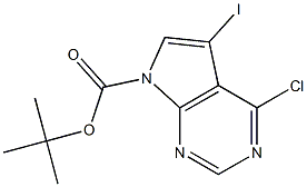 tert-butyl 4-chloro-5-iodo-7H-pyrrolo[2,3-d]pyriMidine-7-carboxylate 구조식 이미지