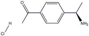 (R)-1-(4-(1-a미노에틸)페닐)에타논염산염 구조식 이미지