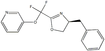 (S)-4-Benzyl-2-(difluoro(pyridin-3-yloxy)Methyl)-4,5-dihydro-oxazole 구조식 이미지