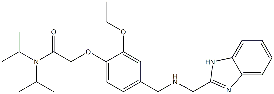 2-(4-{[(1H-BenzoiMidazol-2-ylMethyl)-aMino]-Methyl}-2-ethoxy-phenoxy)-N,N-diisopropyl-acetaMide 구조식 이미지