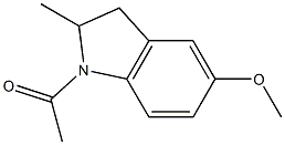 1-(2,3-Dihydro-5-Methoxy-2-Methyl-1H-indol-1-yl)-ethanone Structure