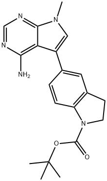 5-(1-tert-Butyloxycarbonyl-2,3-dihydro-1H-indol-5-yl)-7-Methyl-7H-pyrrolo[2,3-d]pyriMidin-4-aMine Structure