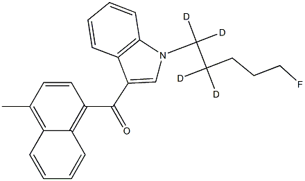 [1-(5-Fluoropentyl-d4)-1H-indol-3-yl](4-Methyl-1-naphthalenyl)Methanone Structure