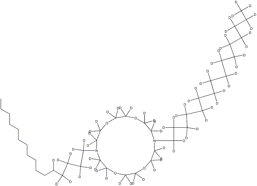 7,16-Dihexadecyl-1,4,10,13-tetraoxa-7,16-diazacyclooctadecane-d66 Structure