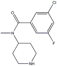 N-(Piperidin-4-yl)Methyl-3-chloro-5-fluorobenzaMide 구조식 이미지