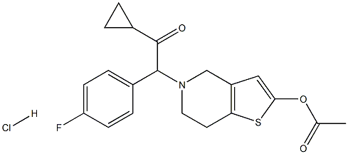 2-[2-(Acetyloxy)-6,7-dihydrothieno[3,2-c]pyridin-5(4H)-yl]-1-cyclopropyl-2-(4-fluorophenyl)ethanone Hydrochloride Structure
