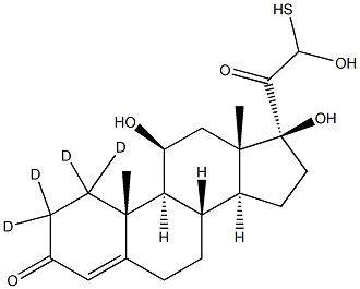 Cortisol 21-Thiol-d4 Structure