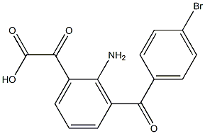 2-아미노-3-(4-브로모벤조일)페닐옥소아세트산 구조식 이미지
