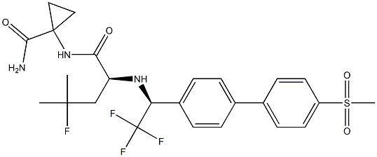 1-((S)-4-fluoro-4-Methyl-2-((S)-2,2,2-trifluoro-1-(4'-(Methylsulfonyl)biphenyl-4-yl)ethylaMino)pentanaMido)cyclopropanecarboxaMide 구조식 이미지