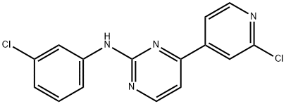 N-(3-chlorophenyl)-4-(2-chloropyridin-4-yl)pyriMidin-2-aMine 구조식 이미지