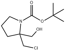 tert-butyl 2-(chloroMethyl)-2-(hydroxyMethyl)pyrrolidine-1-carboxylate 구조식 이미지