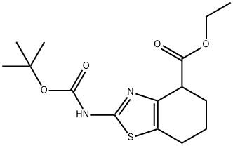 Ethyl 2-(tert-butoxycarbonylaMino)-4,5,6,7-tetrahydrobenzo[d]thiazole-4-carboxylate 구조식 이미지