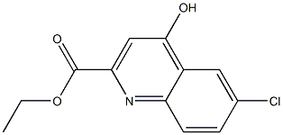 Ethyl 6-chloro-4-hydroxyquinoline-2-carboxylate 구조식 이미지