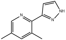 3,5-디메틸-2-(1H-피라졸-5-일)피리딘 구조식 이미지