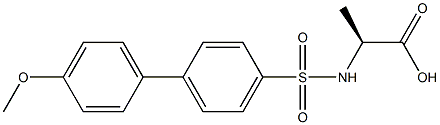 N-(4'-Methoxy-4-biphenylylsulfonyl)alanine, 96%, Mixture of enantioMers 구조식 이미지