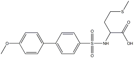 N-(4'-Methoxy-4-biphenylylsulfonyl)-S-Methyl-DL-hoMocysteine, 96% 구조식 이미지