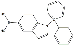 1-biphenyl-1H-indole-5-boronic acid 구조식 이미지