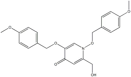 2-(hydroxyMethyl)-1,5-bis((4-Methoxybenzyl)oxy)pyridin-4(1H)-one Structure