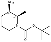 cis-tert-butyl 3-aMino-2-Methylpiperidine-1-carboxylate Structure