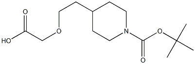 4-(2-CarboxyMethoxy-ethyl)-piperidine-1-carboxylic acid tert-butyl ester 구조식 이미지