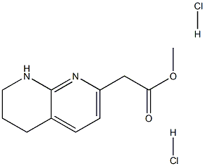 (5,6,7,8-TETRAHYDRO-[1,8]NAPHTHYRIDIN-2-YL)-ACETIC ACID METHYL ESTER 2HCL Structure