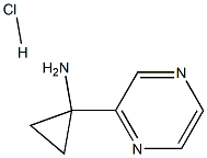 1-(PYRAZIN-2-YL)CYCLOPROPANAMINE HCL 구조식 이미지