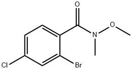 2-BROMO-4-CHLORO-N-METHOXY-N-METHYLBENZAMIDE Structure