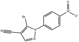 5-bromo-1-(4-nitrophenyl)-1H-pyrazole-4-carbonitrile 구조식 이미지