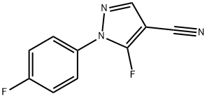 5-fluoro-1-(4-fluorophenyl)-1H-pyrazole-4-carbonitrile 구조식 이미지