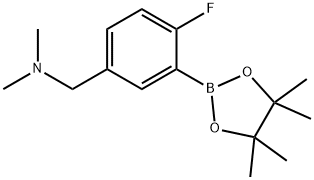 1-(4-Fluoro-3-(4,4,5,5-tetramethyl-1,3,2-dioxaborolan-2-yl)phenyl)-N,N-dimethylmethanamine Structure