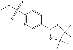 2-(Ethanesulfonyl)-5-(tetramethyl-1,3,2-dioxaborolan-2-yl)pyridine 구조식 이미지