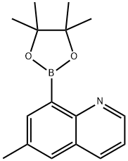 6-Methyl-8-(4,4,5,5-tetramethyl-1,3,2-dioxaborolan-2-yl)quinoline 구조식 이미지