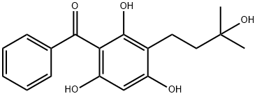 3-(3-Hydroxy-3-Methylbutanyl)-2,4,6-trihydroxybenzophenone Structure