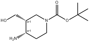 cis-1-Boc-4-aMino-3-piperidineMethanol 구조식 이미지