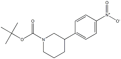 tert-butyl 3-(4-nitrophenyl)piperidine-1-carboxylate 구조식 이미지