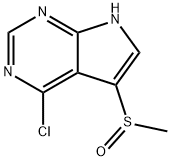 4-클로로-5-(메틸술피닐)-7H-피롤로[2,3-d]피리미딘 구조식 이미지
