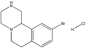 10-broMo-2,3,4,6,7,11b-hexahydro-1H-pyrazino[2,1-a]isoquinoline hydrochloride Structure