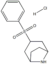 3-(phenylsulfonyl)-8-azabicyclo[3.2.1]octane hydrochloride Structure