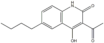 3-acetyl-6-butyl-4-hydroxyquinolin-2(1H)-one 구조식 이미지