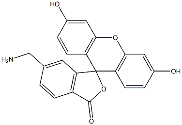 6-(aMinoMethyl)-3',6'-dihydroxy-3H-spiro[isobenzofuran-1,9'-xanthen]-3-one 구조식 이미지