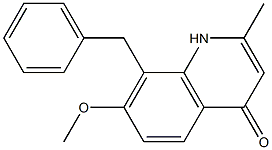 8-benzyl-7-Methoxy-2-Methylquinolin-4(1H)-one 구조식 이미지